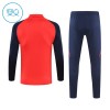 Manchester United Trainings Sweatshirt Quarter-zip 2024-25 Rode - Kids